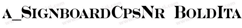 a_SignboardCpsNr BoldItalic字体转换